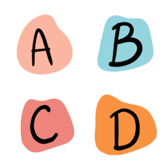 [LINE絵文字] English alphabets colorfulの画像