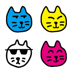 [LINE絵文字] 下手な猫の絵文字1の画像