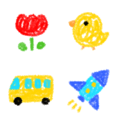 保育園児のクレヨン絵文字の絵文字メイン画像