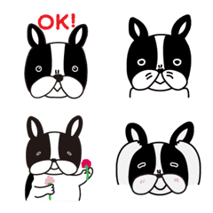 [LINE絵文字] フレンチブルドッグスタンプG絵文字の画像