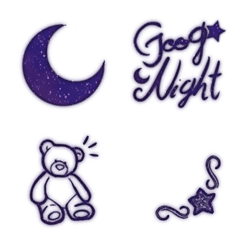 [LINE絵文字] Night_violet_color_fontの画像