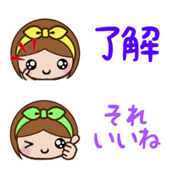 [LINE絵文字] 日常で使える女の子の絵文字2の画像