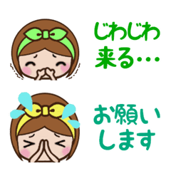 [LINE絵文字] 日常で使える女の子の絵文字3の画像