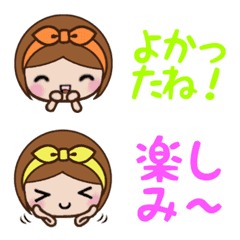 [LINE絵文字] 日常で使える女の子の絵文字4の画像