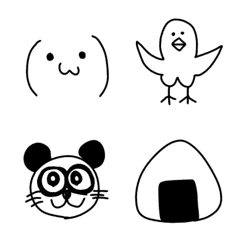 [LINE絵文字] ゆるい動物や顔文字の画像