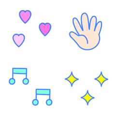 ♡ 涼しいブルー絵文字 ♡の絵文字メイン画像