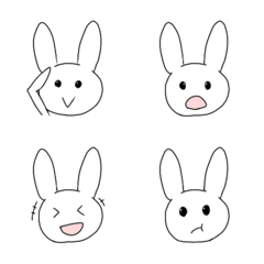 [LINE絵文字] うさぎの顔の画像