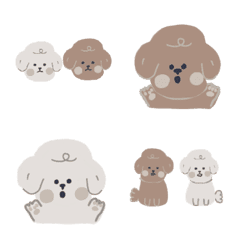 [LINE絵文字] Poodle dogの画像