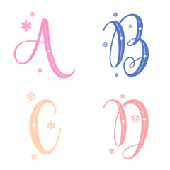[LINE絵文字] Lovely english alphabets Ver.1の画像