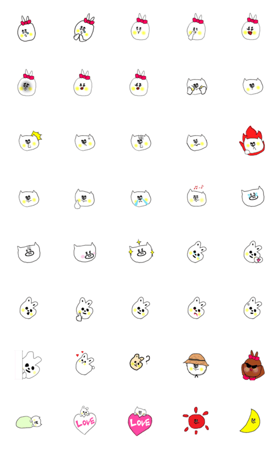 [LINE絵文字]少しブスがちょうどいい！ラブリーアニマルの画像一覧
