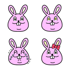 [LINE絵文字] 腹立つ顔したうさぎの絵文字の画像