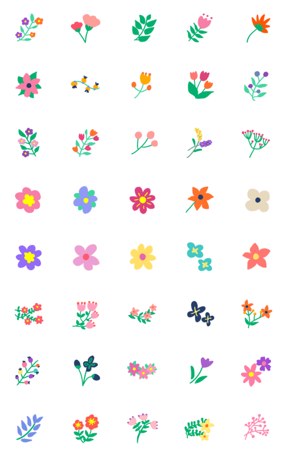 [LINE絵文字]Flower Flower 絵文字の画像一覧