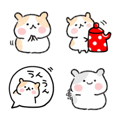 [LINE絵文字] ゆるっと♪ハムスター絵文字の画像