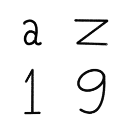 [LINE絵文字] English Alphabets Handwritingの画像