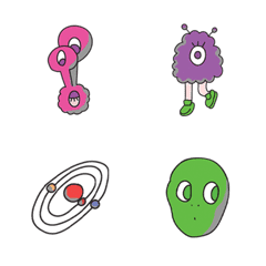 [LINE絵文字] Of galaxzy EMOJIの画像