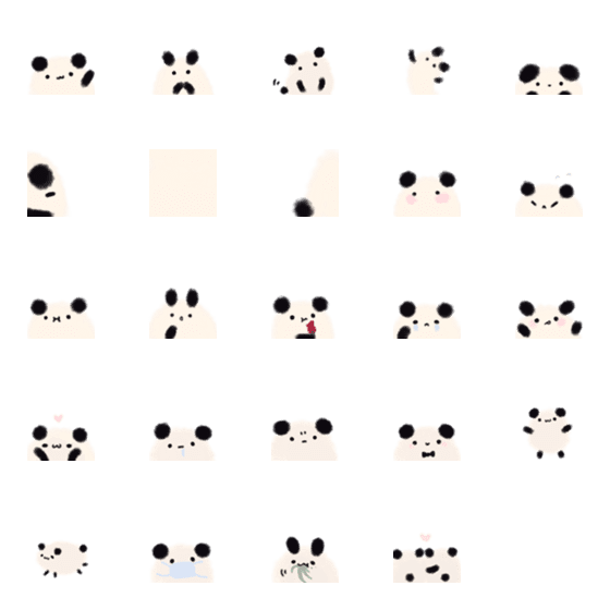 [LINE絵文字]YPanda Emojiの画像一覧