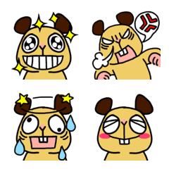 [LINE絵文字] キンクマハムスター、クマさんの画像