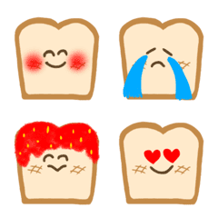 [LINE絵文字] 食パン「とーすとちん」のかわいい絵文字の画像