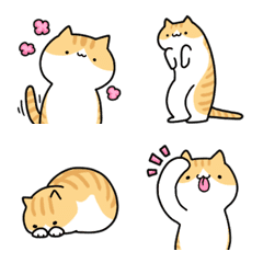 茶トラ白ねこの絵文字メイン画像