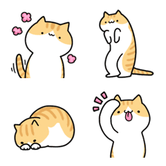 [LINE絵文字] 茶トラ白ねこの画像