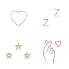 [LINE絵文字] ♡ くすみシンプル ♡の画像