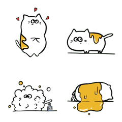 [LINE絵文字] かわいいちび猫の日常絵文字の画像