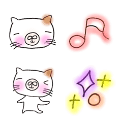 [LINE絵文字] ゆる猫＊こまさんの絵文字《日常会話》の画像