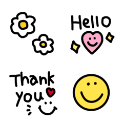 [LINE絵文字] 【毎日使える♡カラフルポップ絵文字】の画像