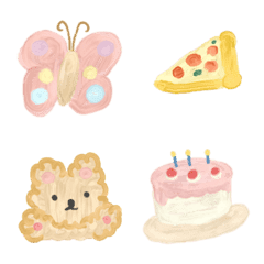 [LINE絵文字] every day cute acrylic paintingの画像