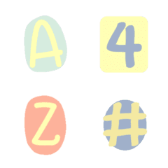 [LINE絵文字] pastel alphabet number symbolの画像