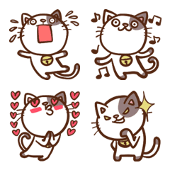 [LINE絵文字] 毎日使えるねこの絵文字の画像