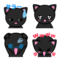 [LINE絵文字] 黒ネコの華ちゃんの画像