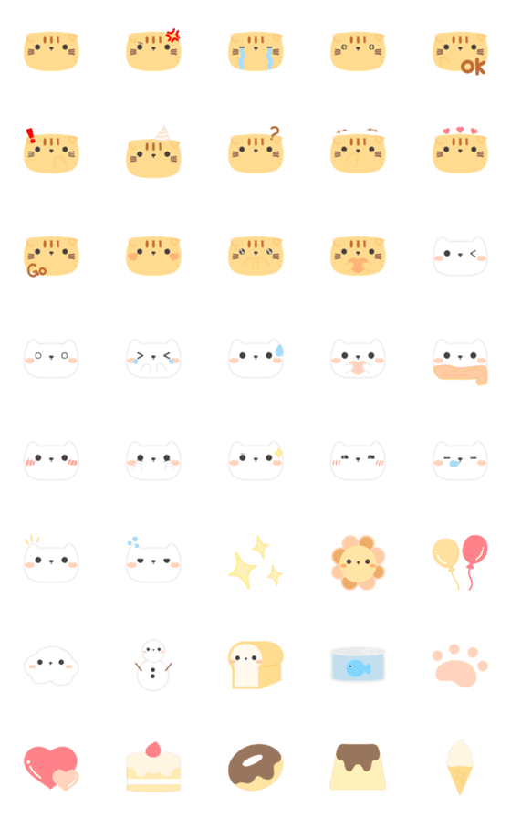 [LINE絵文字]My cat Leisure life -  Emojiの画像一覧