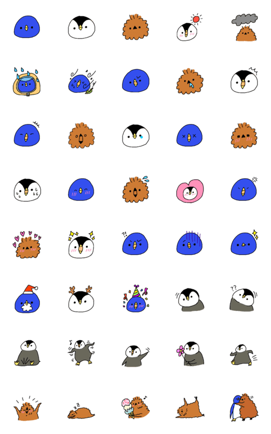 [LINE絵文字]penguin nakayoshi emojiの画像一覧