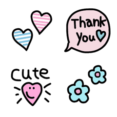 【爽やかcute❤︎❤︎毎日活躍できる絵文字】の絵文字メイン画像