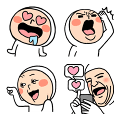 [LINE絵文字] ホワイトタイツちゃんの絵文字⑦の画像