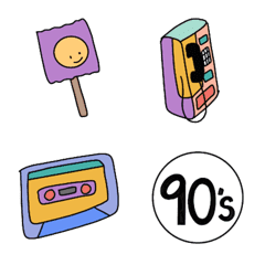 [LINE絵文字] 90s emoji cuteの画像