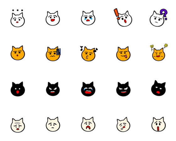 [LINE絵文字]猫でございますの画像一覧