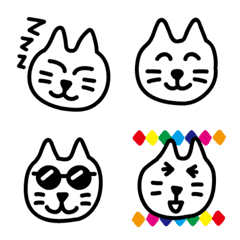 [LINE絵文字] 猫のシロたま絵文字の画像