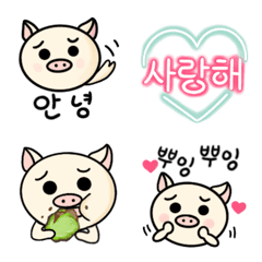 [LINE絵文字] サムギョプサルちゃん（韓国語）の画像