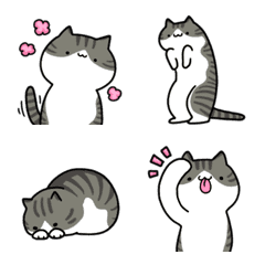 [LINE絵文字] サバ白ねこの画像