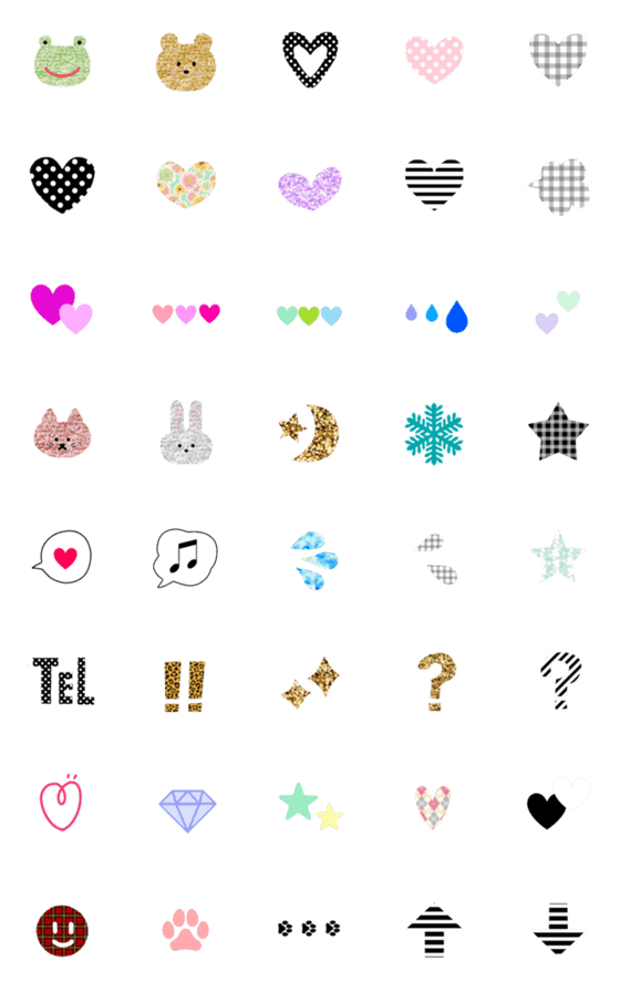 [LINE絵文字]ガーリー キュート わたしが使いたい絵文字の画像一覧