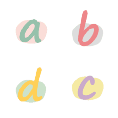 [LINE絵文字] pastel alphabet number symbol 2の画像