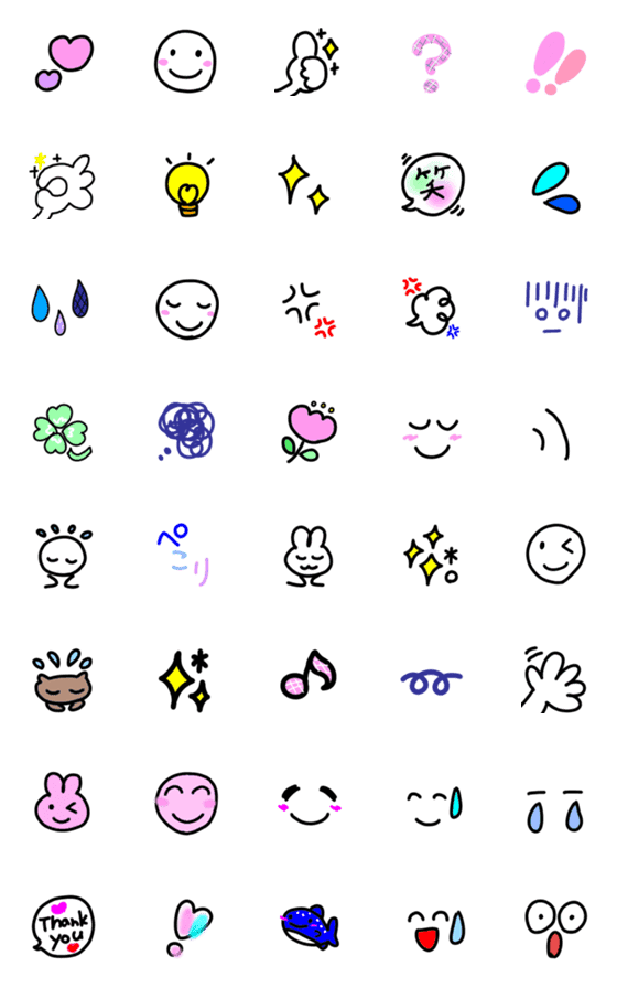 [LINE絵文字]Emoji by naokoの画像一覧