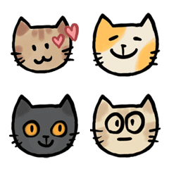 [LINE絵文字] emoji - colorful catsの画像