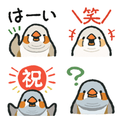 [LINE絵文字] ラクガキ動物園53-13【キンカチョウ1】の画像