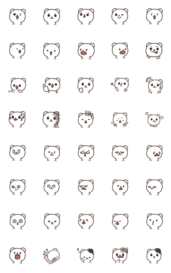 [LINE絵文字]The bears moodの画像一覧
