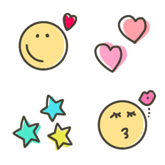[LINE絵文字] 【cute❤︎❤︎☺︎ 毎日活躍する絵文字】の画像