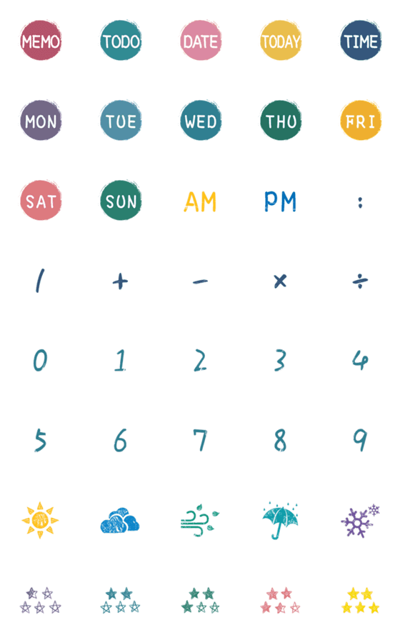 [LINE絵文字]Date/Number Handbook tabの画像一覧