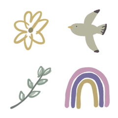 [LINE絵文字] ...くすみ×カラーsimple...#2の画像